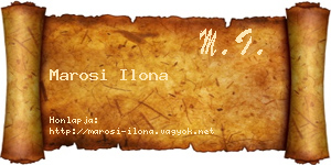 Marosi Ilona névjegykártya