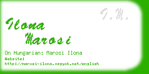 ilona marosi business card